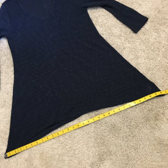 DKNY JEANS Navy Blue A-Line Knit Sweater - Picture 13 of 16